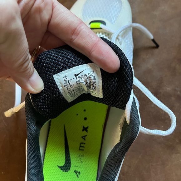 Nike Air Max White and Black with Neon Accents - Picture 5 of 5